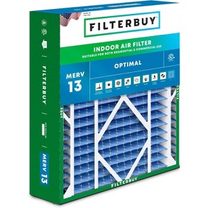 Filterbuy 21x24.5x5 Air Filter (1-Pack), Pleated MERV 13 Health Defense Replacement HVAC AC Furnace Air Filters Replacement for Rheem, Ruud, & Protech - 1 of 4