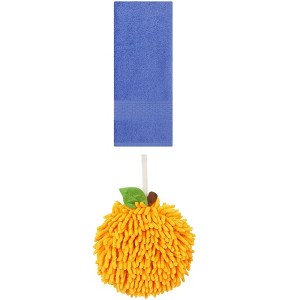 REGALWOVEN Absorbent Soft Decorative Hand Towels for Bathroom 13" x 30"/6" x 6" 2 Pcs - 1 of 4