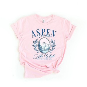 Simply Sage Market Women's Aspen Ski Club Grunge Short Sleeve Graphic Tee - 1 of 3