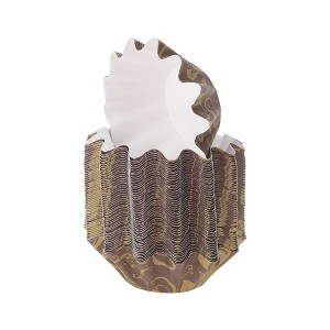 Unique Bargains Cupcake Liners Chrysanthemum Flower Shape Disposable Baking Cups Coated Baking Paper 1.77"x1.18" 50 Pcs - 1 of 4