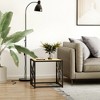 HOMCOM Modern End Table, Accent Side Table with Metal Frame for Living Room, Black - 2 of 4