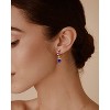 Molenia Heart Birthstone Drop Earrings for Women: 925 Sterling Silver hypoallergenic Huggie Dainty Jewelry Christmas Anniversary Birthday Gift for Mom - 2 of 4
