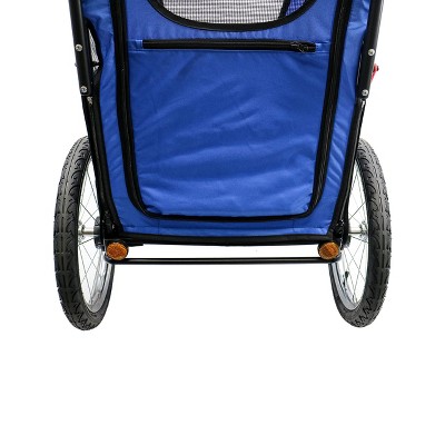 Atlas Blue All-Terrain Pet Jogger Stroller with Mesh Windows