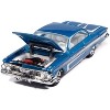 1961 Chevrolet Impala SS 409 Blue Metallic with White Stripes and Interior 1/64 Diecast Model Cars by Johnny Lightning - 3 of 4