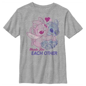Boy's Lilo & Stitch Valentine's Day Made For Each Other T-Shirt - 1 of 4