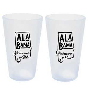 Silipint: State Pint Glasses 16oz: 2 Pack - Alabama - Icicle Silicone Cups - 1 of 4