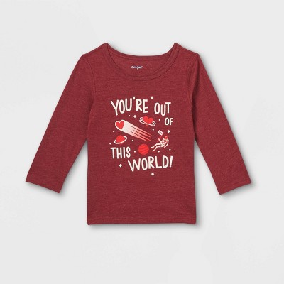 Toddler Boys' Adaptive 'Out of This World' Long Sleeve T-Shirt - Cat & Jack™ Burgundy