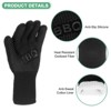 Unique Bargains Silicone Heat Resistant Fireproof Grilling Gloves 1472°F High Temp 1 Set - 2 of 4