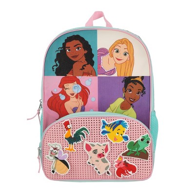 Disney Princess 16 6-Charms Youth Backpack