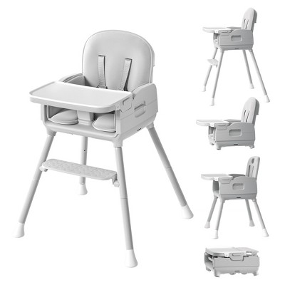 BabyBond Portable 3 in 1 Baby High Chair, Convertible High Chair for Babies and Toddlers with 5 Point Harness and Three Adjustable Height Settings
