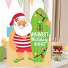 Big Dot of Happiness Tropical Christmas - Beach Santa Warm Wishes Giant Greeting Card - Big Shaped Jumborific Card - 16.5 x 22 inches - 2 of 4