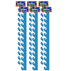 Hygloss® Blue Waves Mighty Brights™ Border, 36 Feet Per Pack, 6 Packs - 1 of 2