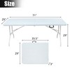 Sapphtopaz Patio Outdoor Table Folding Table Patio Dining Table Rectangular Outdoor Dining Table Picnic Table for Yard Porch Garden Patio - 4 of 4