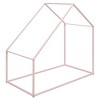 Twin Size Metal House Bed for Toddler Kids Teens Metal Frame Platform Bed with Roof for Bedroom Apartment Pink - 4 of 4