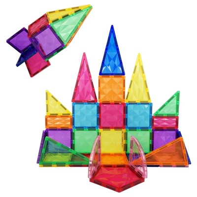 PICASSO-TILES 41 Piece Magnetic Tiles, STEM Building Blocks, Educational Toy for Kids