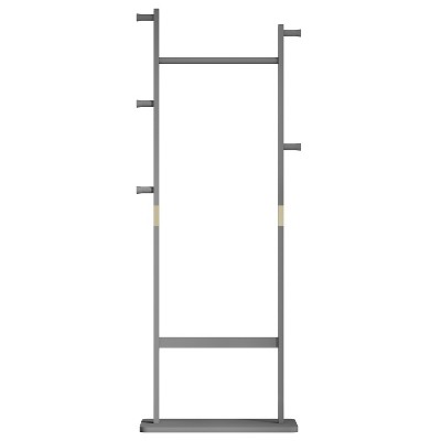Solid wood Coat Racks hanger protection ,Shelves for bedroom,entrance,living room ,Athenian grey