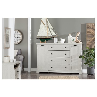 Avilla Modern Winter Oak 2-Drawer Nightstand with Open Cubby