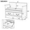 NicBex 42" Upholstered Storage Bench with Back,Shoe Bench with Removable Cushion,Entryway Bench with Hidden Storage for Living Room&Bedroom - 2 of 4