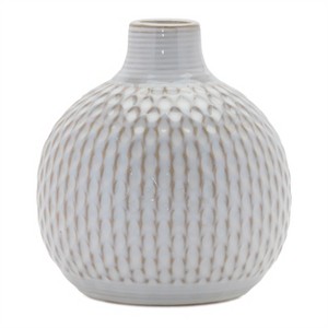 Notched Ceramic Bottle Vase (Set of 4) - 1 of 1