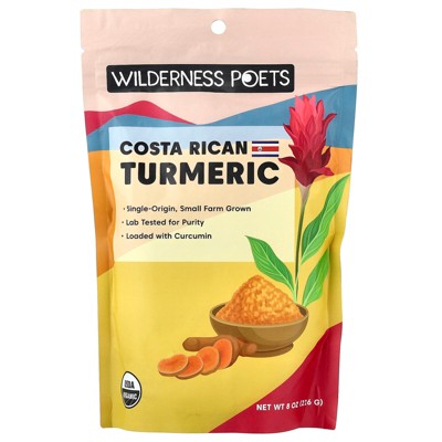 Wilderness Poets Organic Costa Rican Turmeric, 8 oz (226 g)