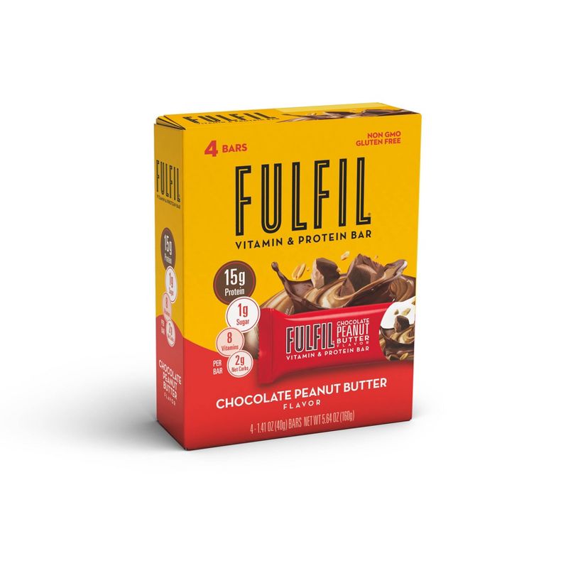 Fulfil Chocolate Peanut Butter Protein Bars - 5.64oz/4ct, 1 of 9