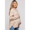 Pinkblush Beige Speckled Knit Maternity Sweater - 2 of 4