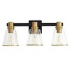 POWLIG Modern Vanity Light Fixture - Dimmable Bathroom Lighting with Cone Clear Glass Shades - 2 of 4