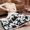 GustoWave Cow Print 10 Heat Levels Electric Heating Blanket, Machine Washable, Black+White - 2 of 4