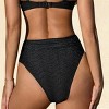 Women's Dazzling Glitter High-Waisted Bikini Bottom - Cupshe - 4 of 4