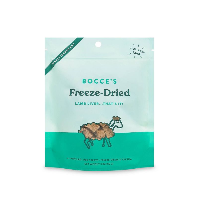 Bocce&#39;s Bakery Freeze Dried Lamb Flavor Adult Dog Treat - 3oz, 1 of 5
