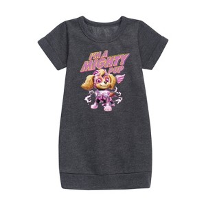 - Paw Patrol - I'm A Mighty Pup Graphic Short Sleeve Fleece Dress - 1 of 4