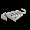 Unique Bargains Indoor Office Washroom Wardrobe Clothes Plastic Over Door Hook White 2 Pcs - image 2 of 4