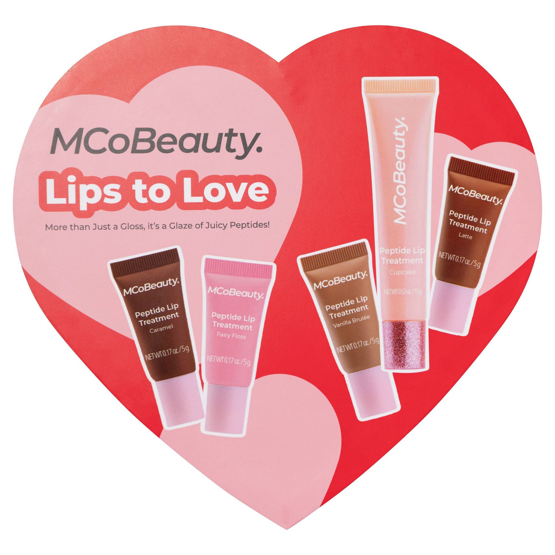 MCoBeauty Lips to Love Heart Shape Box - 5pc