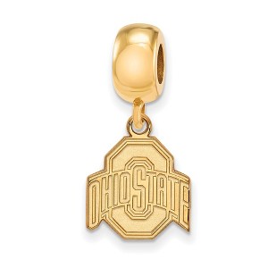 Black Bow Jewelry 14k Yellow Gold Plated Sterling Silver Ohio State Buckeyes NCAA Bead Charm - 1 of 3