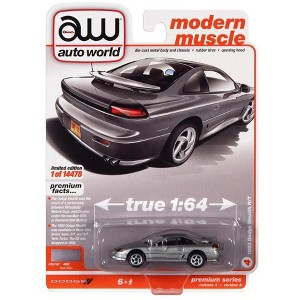 1/64 1993 Dodge Stealth RT, Dark Silver, Auto World 2021 Release 4A AWSP082-A - 1 of 2