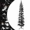 Artificial Half Christmas Tree Black PVC Slim Decorative Inlays - 3 of 4