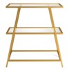 36 in. Brass Metal Bookcase - Henn&Hart - 4 of 4