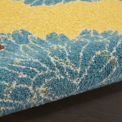 Allur Sunshine Floral 4' x 6' Synthetic Easy-Care Area Rug