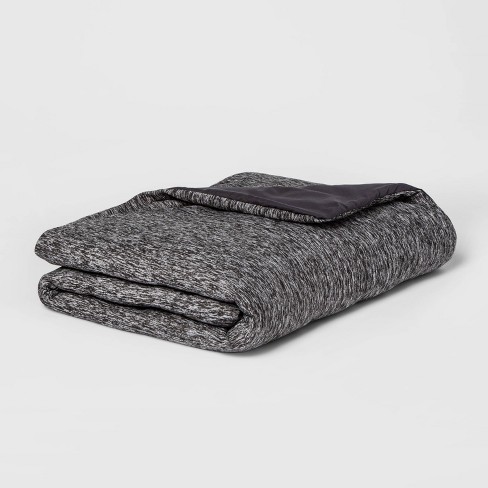 50"x70" 12lbs Weighted Throw Blanket with Removable Cover Heather Gray - Room Essentials™ - image 1 of 4