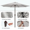 Hyleory 9'  Sunbrella with 8 ribs,Hyleory Tilt Market Patio Umbrella with Oval Ribs Iron Pole, Sturdy and Adjustable - 3 of 4