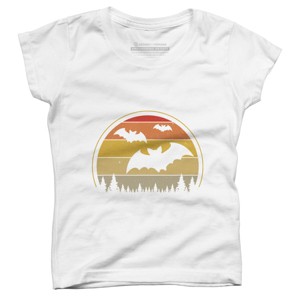Girl's Design By Humans Vintage Retro Vampire Bats Halloween Costume By Chos T-Shirt - 1 of 3