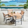 Decksplore 5-Piece Patio Dining Set HDPE Outdoor Dining Furniture Patio Dining Set 4 Chairs and 1 table with Seat Cushions - 2 of 4