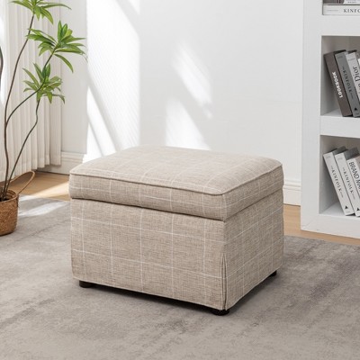 Wovenbyrd Woodcrest 24" Wide Rectangle Storage Ottoman