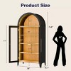 FURNIinspire Utility Storage Cabinets Living Room Decorative Display Cabinet, Showcase, Kitchen Pantry Cupboard, Multicolored, 18.1"*36"*74.8" - 3 of 4