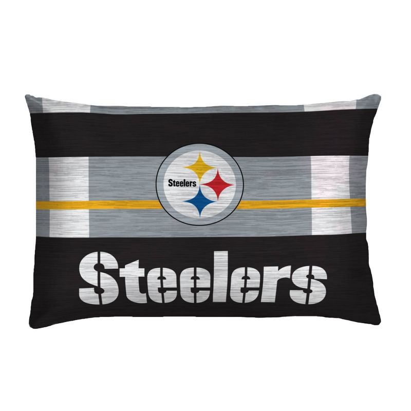 NFL Pittsburgh Steelers Heathered Stripe Queen Bed in a Bag - 3pc, 3 of 4