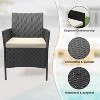 Acekool 3-Piece Outdoor Patio Furniture Set – Weather-Resistant Rattan Seating with Upholstered Cushions & Glass Storage Coffee Table - 3 of 4
