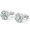 Pompeii3 1ct Pave Fire Diamond Studs 14K White Gold - 2 of 3