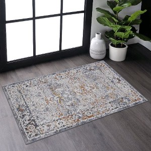 Kumasinova Trendy Stain-Resistant Area Rug – Non-Shedding Living Room Rug, Medallion Rugs for Living Room, Kid & Pet-Friendly, Boho Washable Rugs - 1 of 4