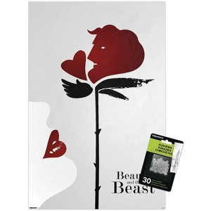 Trends International Disney Beauty and the Beast (1991) - Rose Silhouette Unframed Wall Poster Prints - 1 of 4