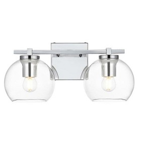 Elegant Lighting Juelz 2 light Chrome and Clear Bath Sconce - 1 of 4